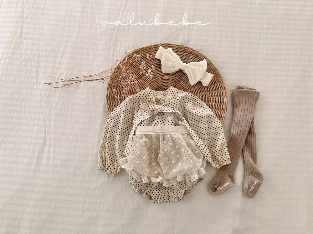 Valubebe43｜(65-90) 蕾絲花卉圍裙