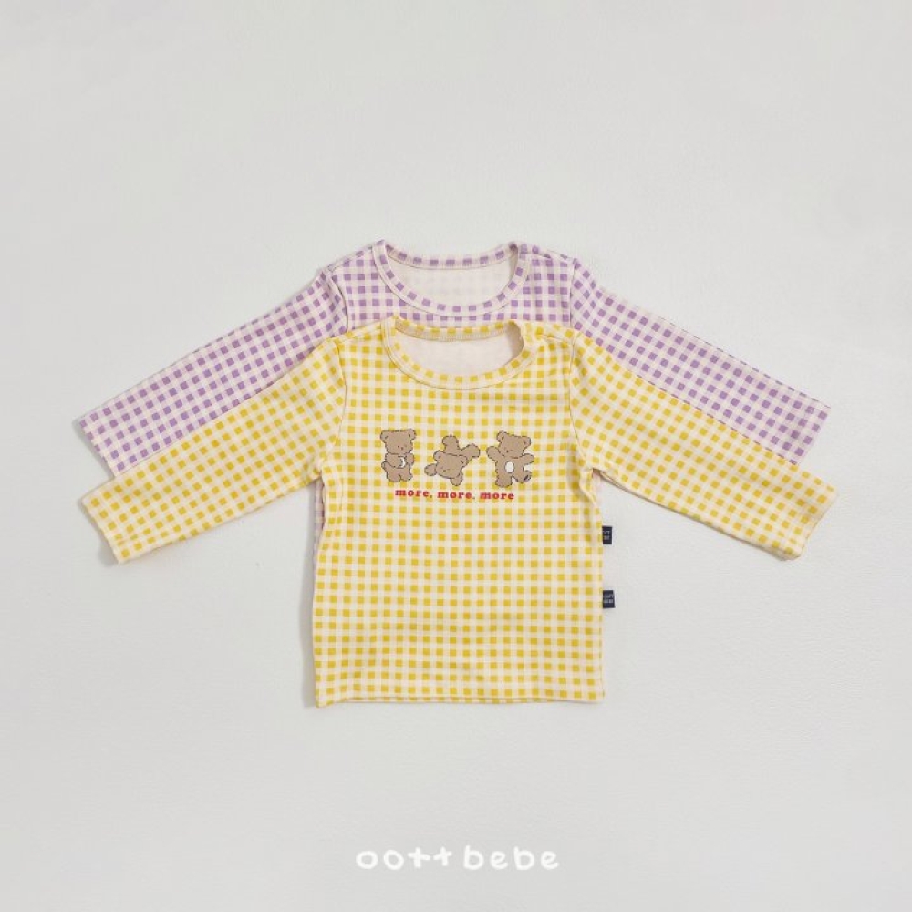Oottbebe18｜(1y-7y) 格子熊熊居家套裝