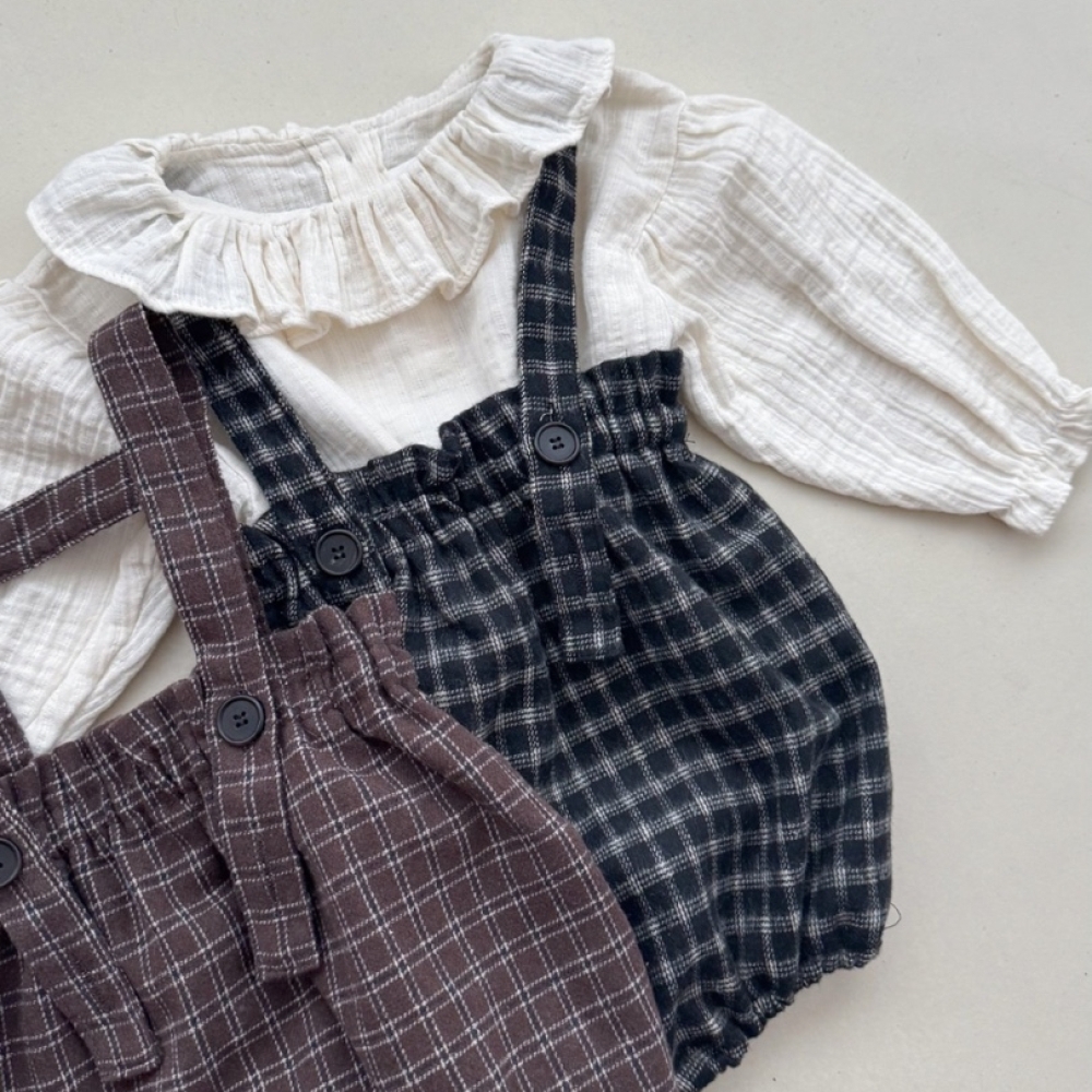 mimi market03 (65-85cm) 格紋吊帶包屁褲6