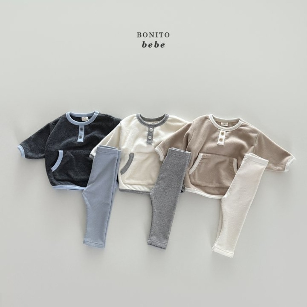 Bonito65｜(3m-18cm) 排釦撞色套裝