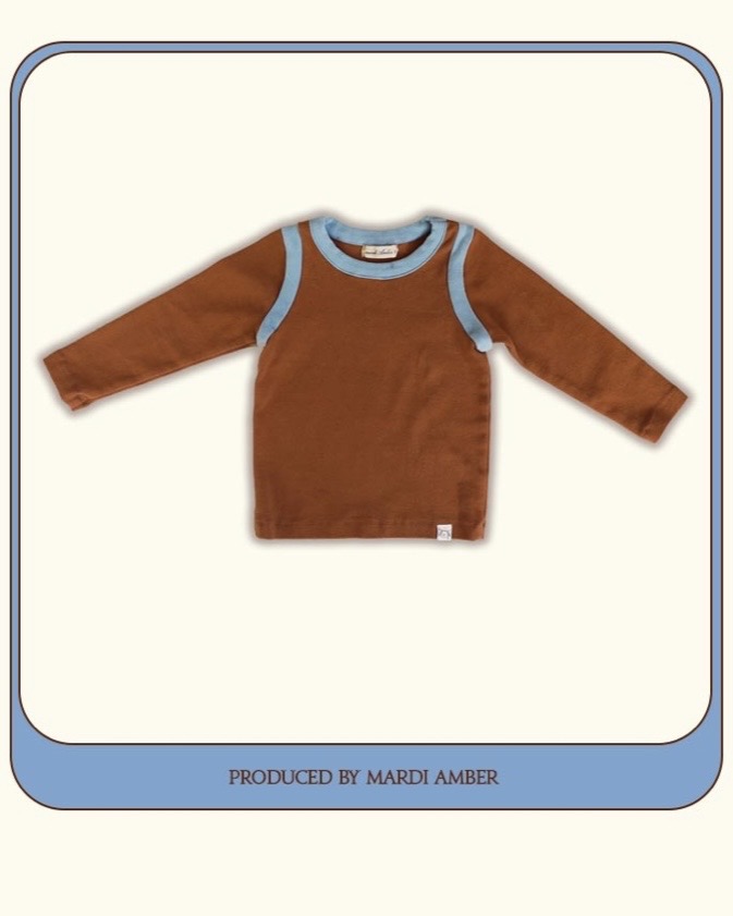 Amber 03｜(90-130cm) 2色撞色設計上衣