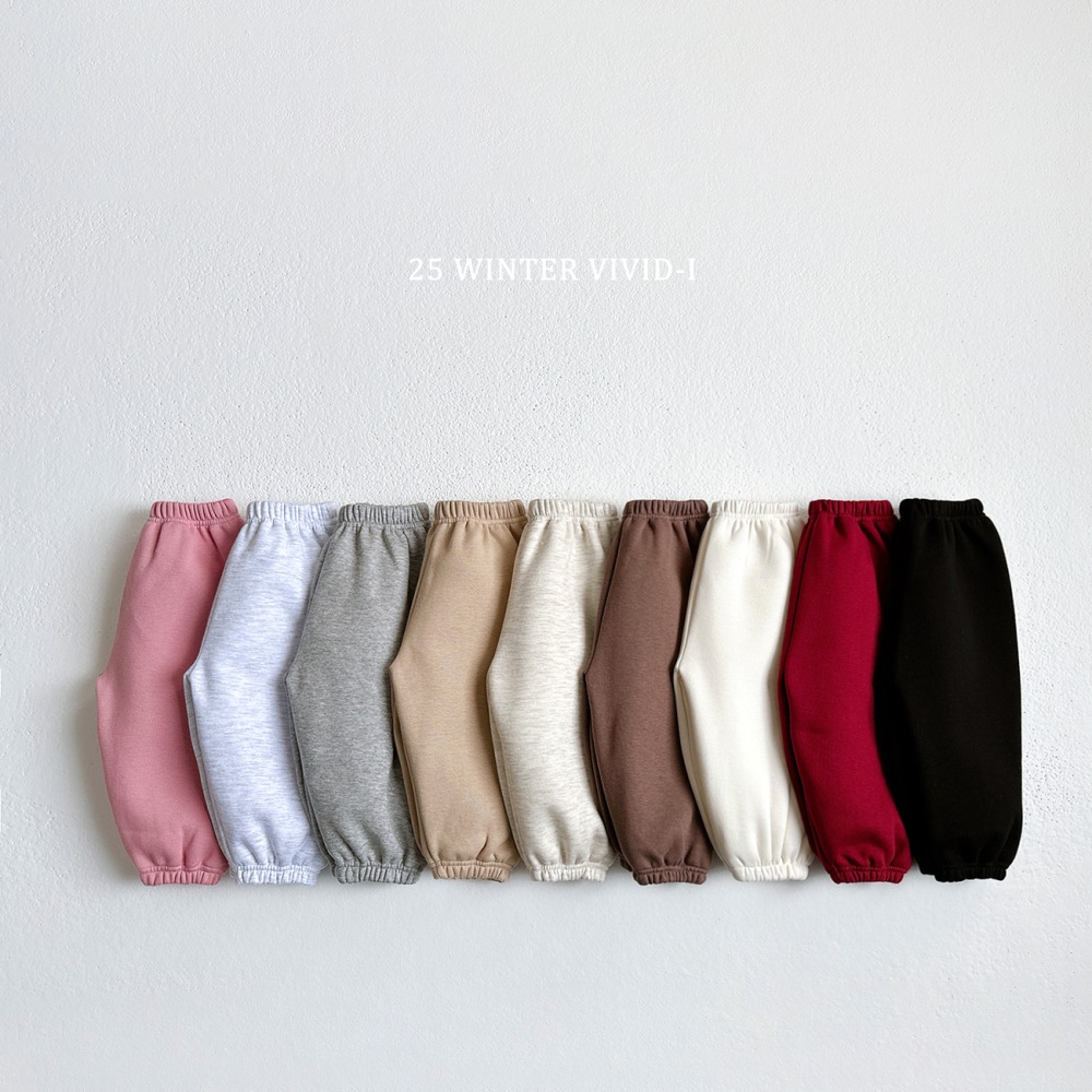vivid02｜(78cm-125cm) 素面休閒縮口褲