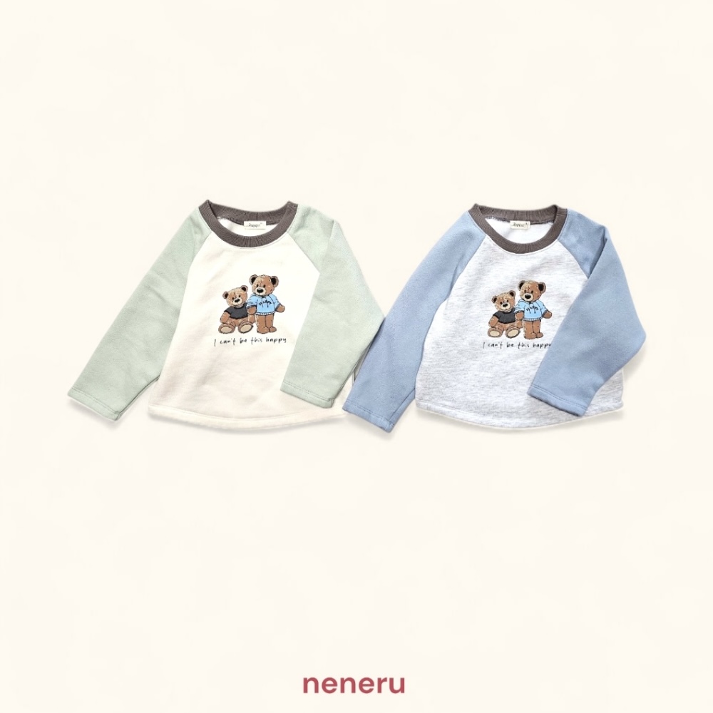 neneru29｜(70cm-125cm) 2色小熊撞色上衣