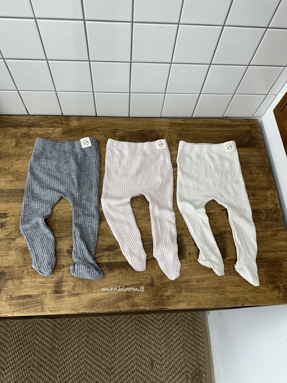 Bloom.b32｜(3m-24m) 羅紋內搭褲襪