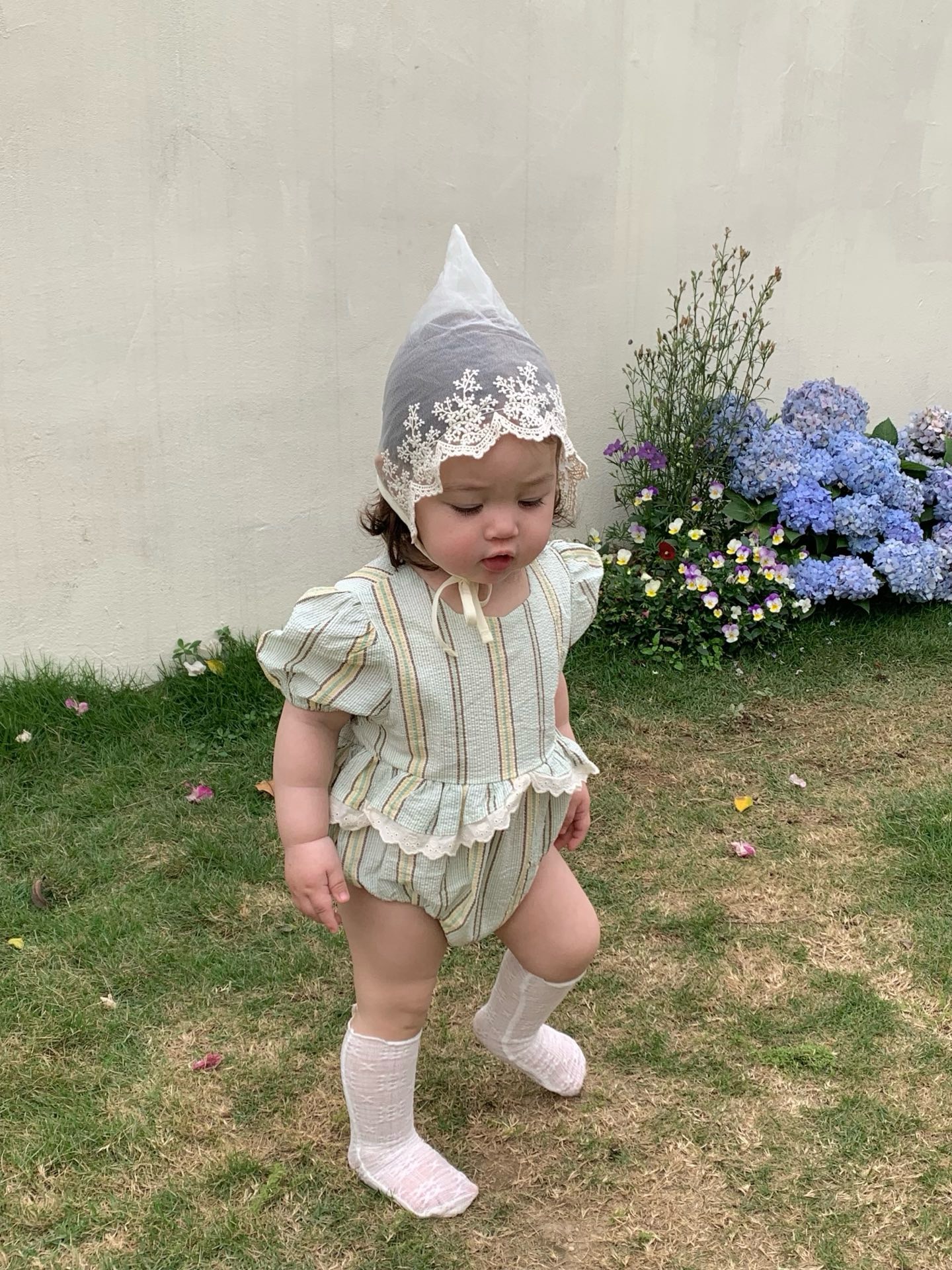 JE24｜(66-120cm) 森林條紋包屁衣/洋裝