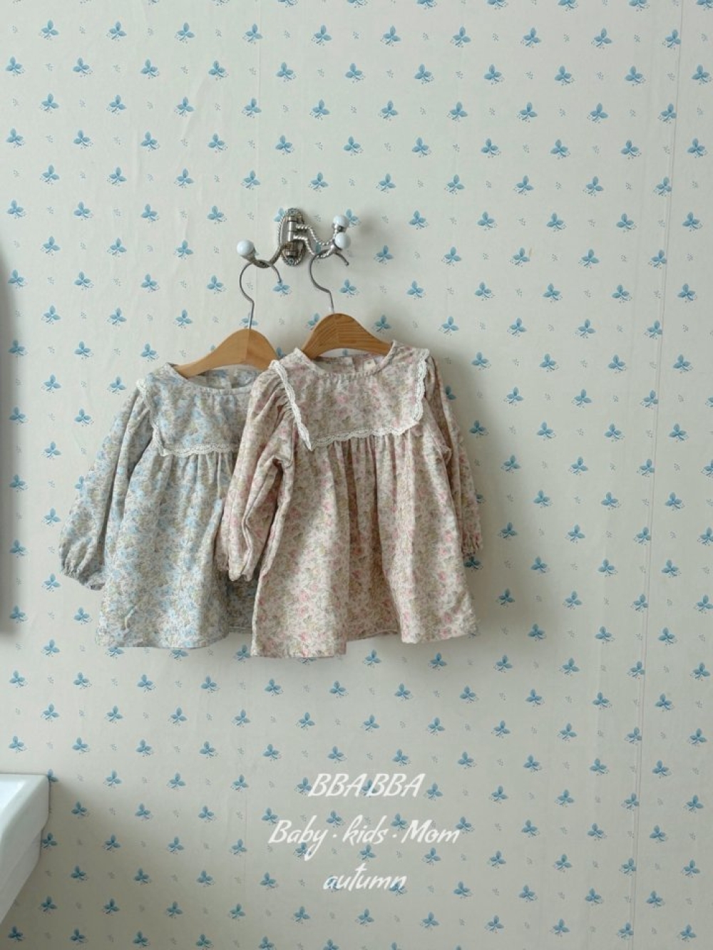 BBABBA24｜(60cm-120cm)  2色田園小碎花包屁衣/連身裙