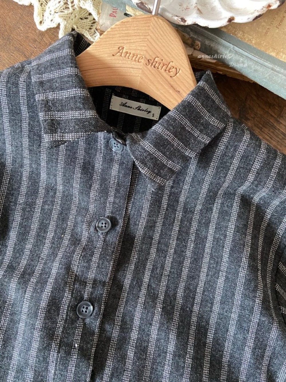 Anne Shirley21｜(3m-20m) 1色線條襯衫