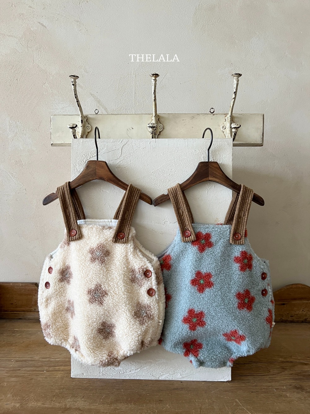 thelala01｜ (0m-18m) 小花吊帶包屁衣