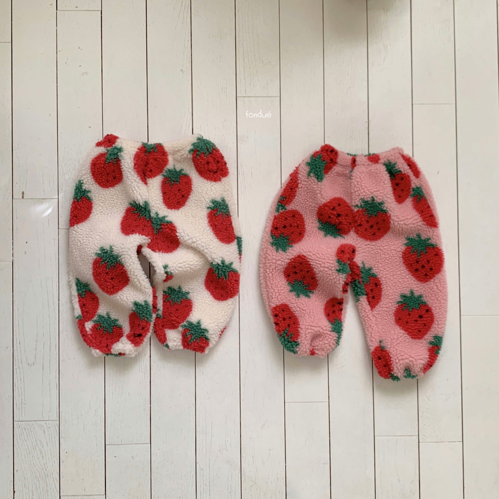 Fondue 30｜(65cm-110cm)  草莓絨毛長褲