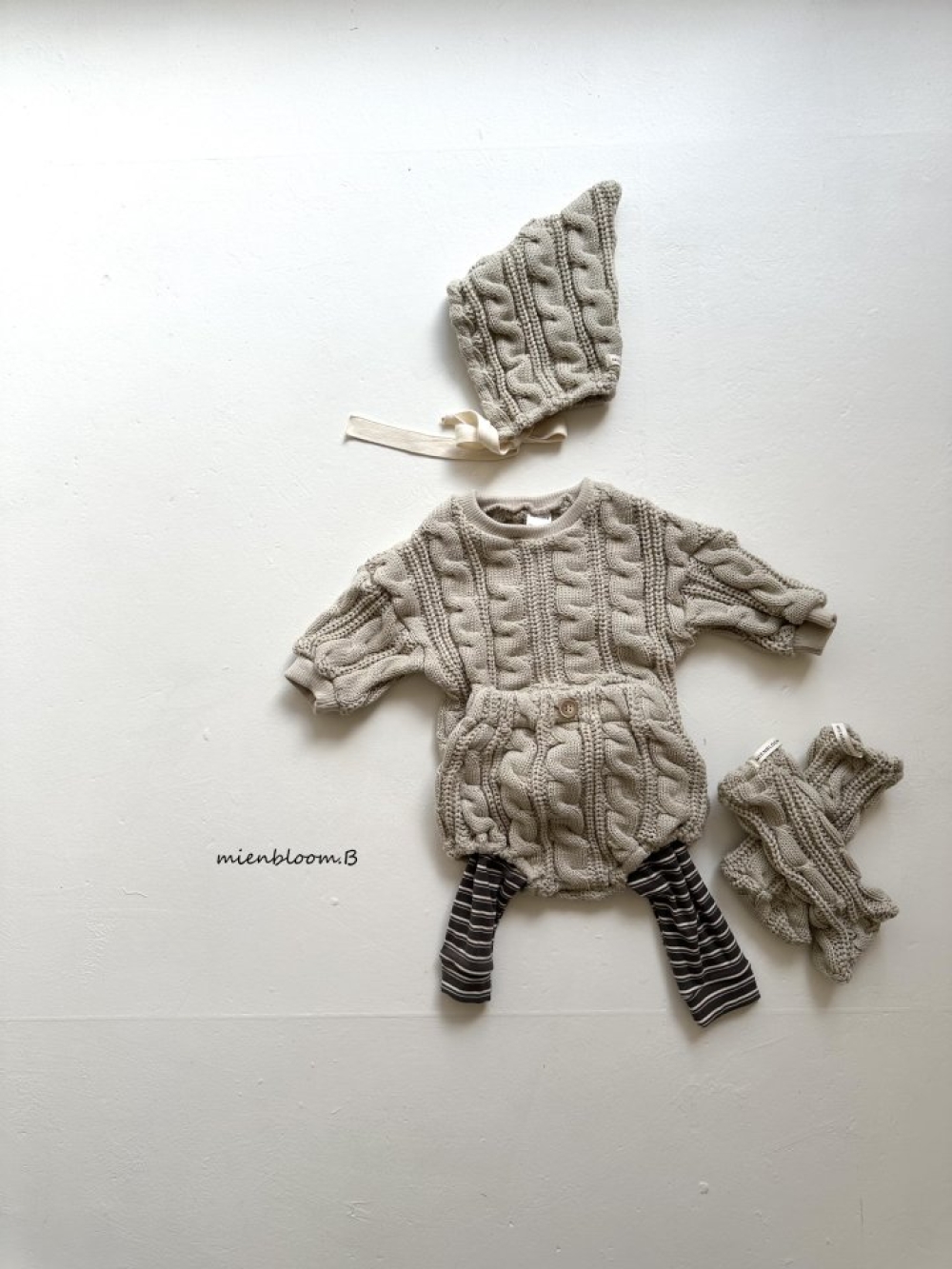 Bloom.b32｜(0m-24m) 麻花針織腳套