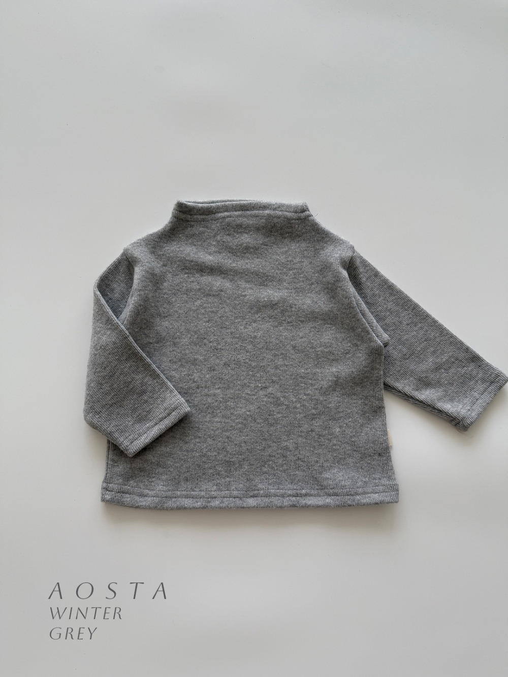 AOSTA47|(6m-5y) 素面立領羅紋上衣7