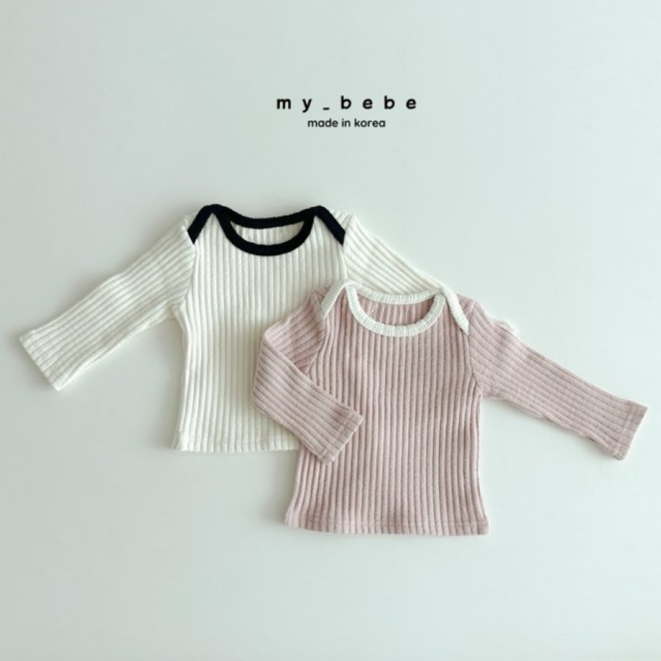 my_bebe48｜(-12m-18m-)  線條素面上衣