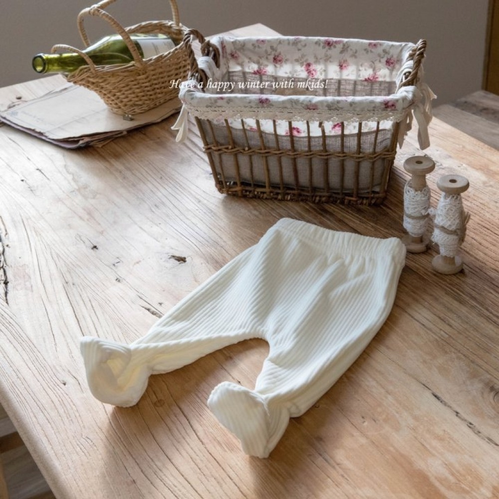 M-KIDS12｜(55-80cm) 2色羅紋內搭褲襪