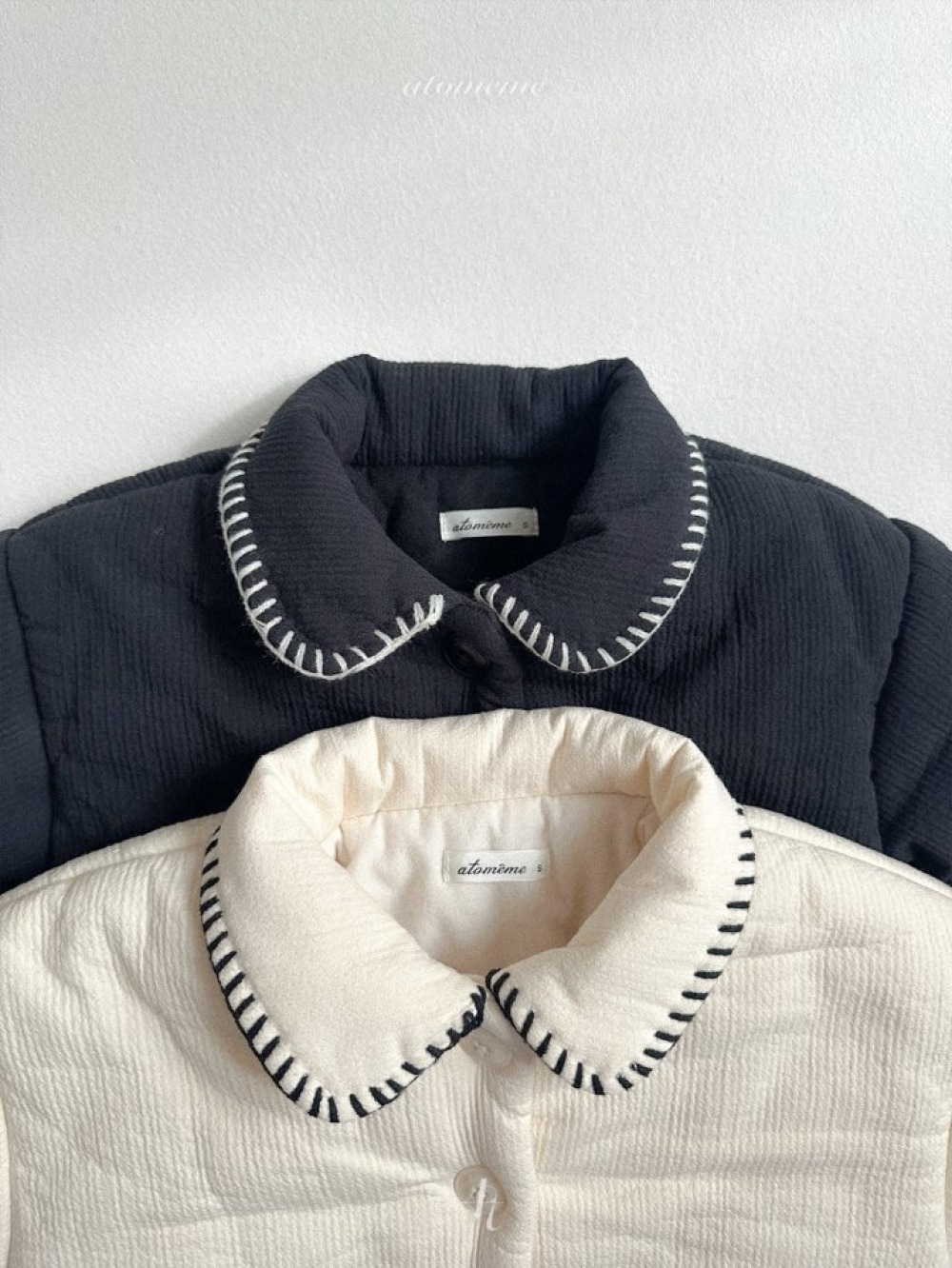 Atomeme35｜(70cm-110cm) 滾邊夾層棉厚外套