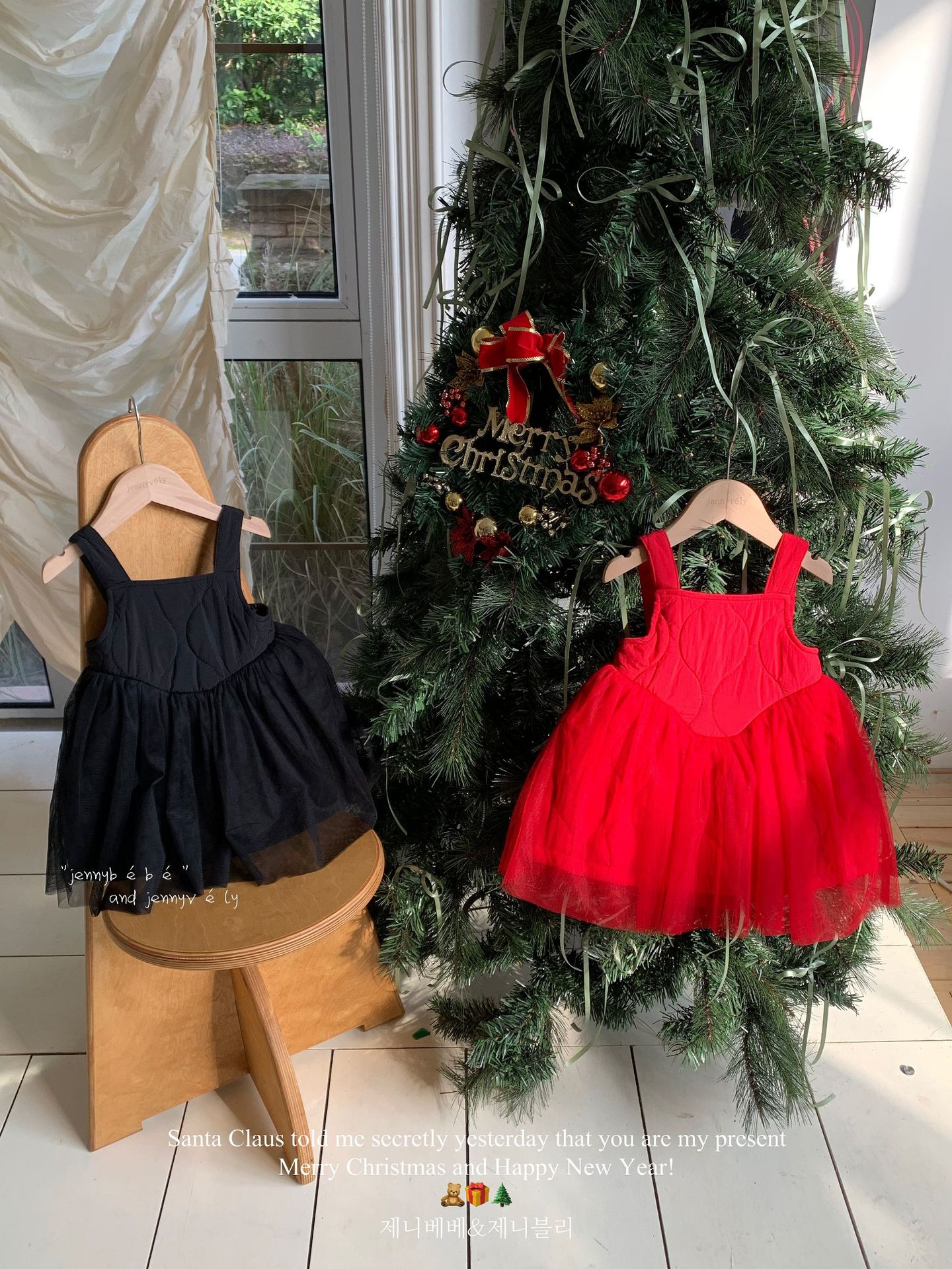 JE 418｜(80-110cm)  絎縫線蕾絲洋裝