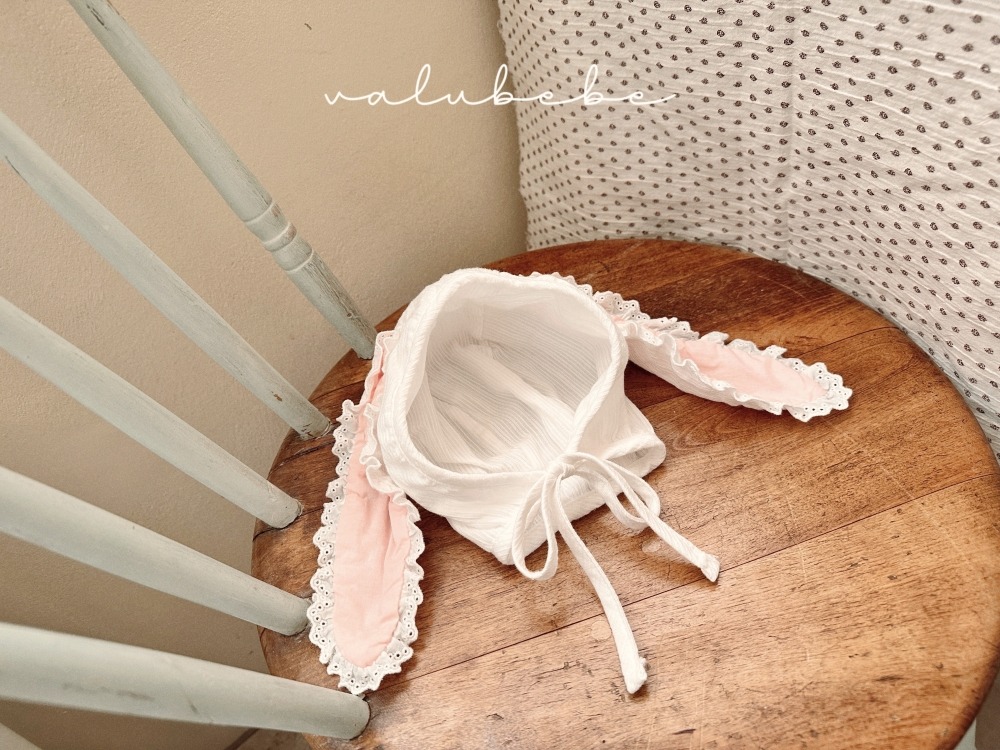 Valubebe59｜(65-90) 蕾絲花邊小兔帽子
