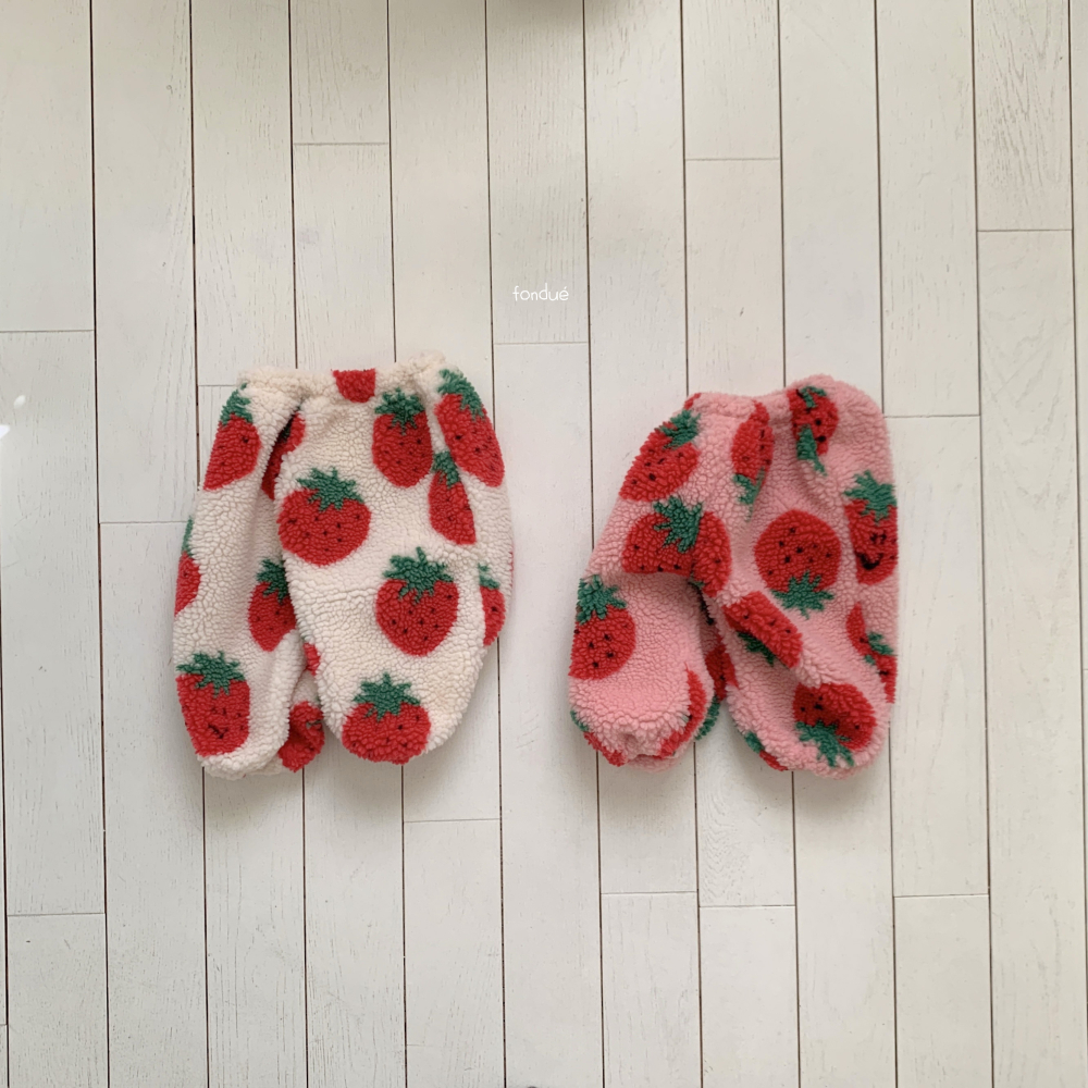 Fondue 30｜(65cm-110cm)  草莓絨毛長褲