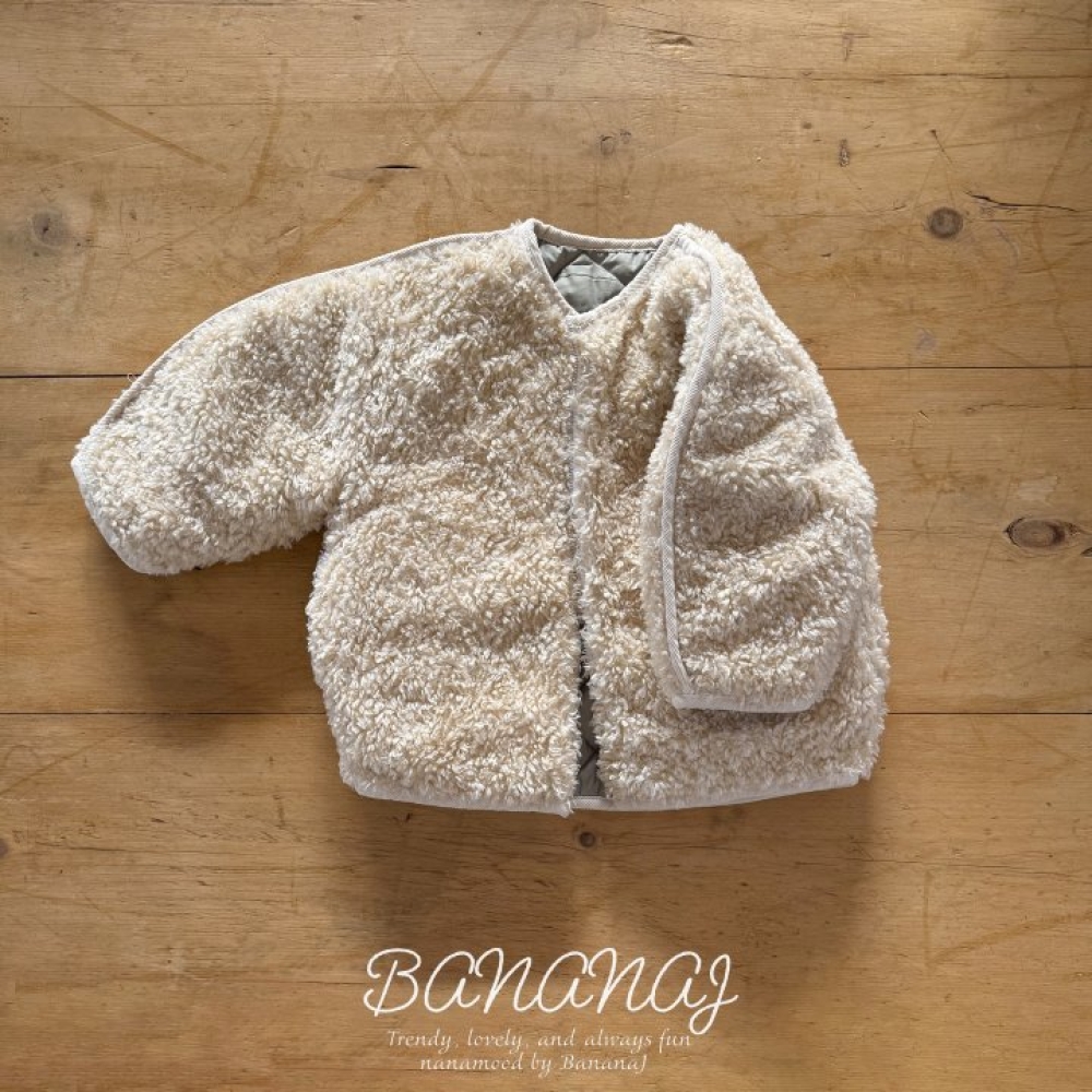 BANANAJ32｜(95-127cm)  菱格絨毛雙面外套