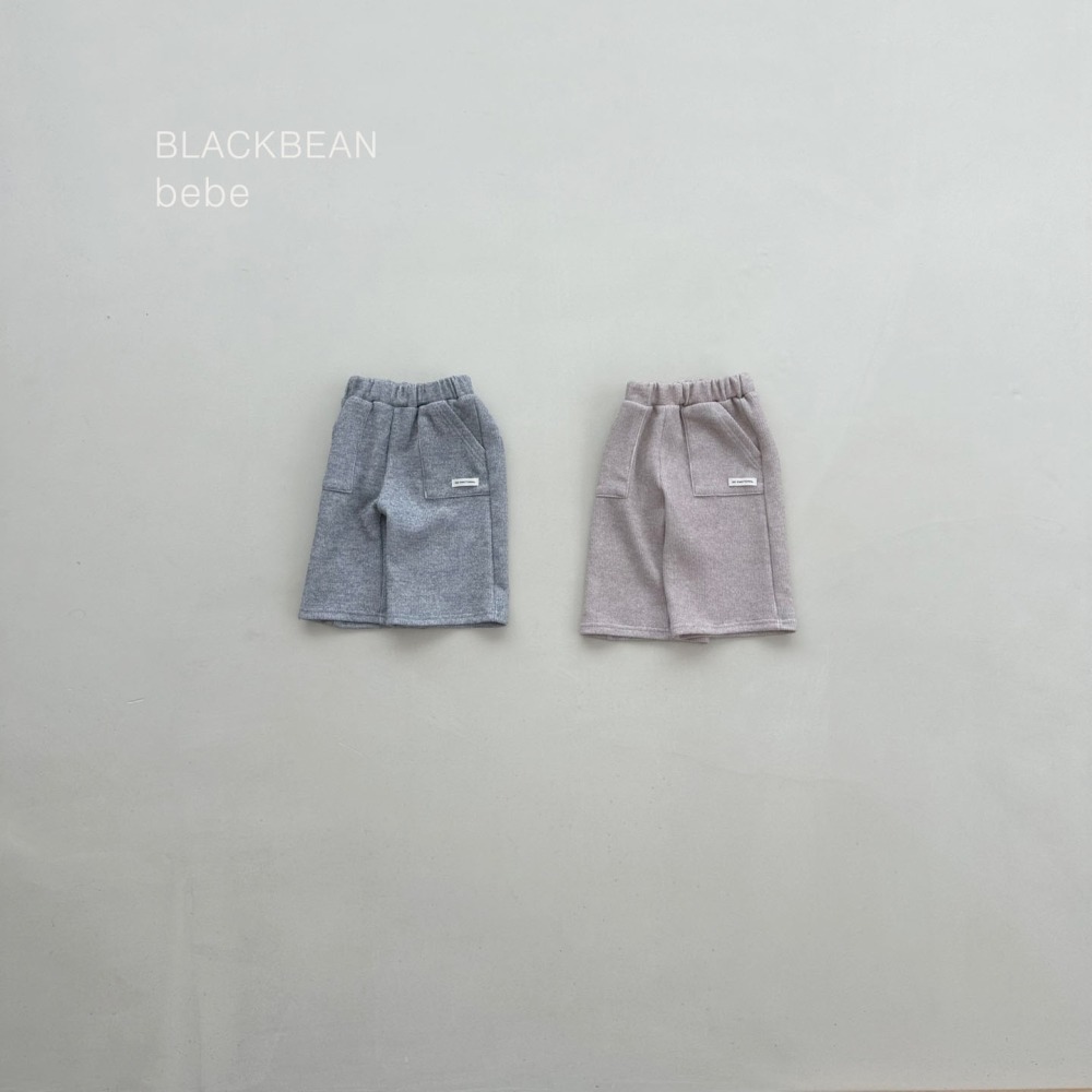 BLACK BEAN07｜(3m-18m) 口袋棉質寬褲