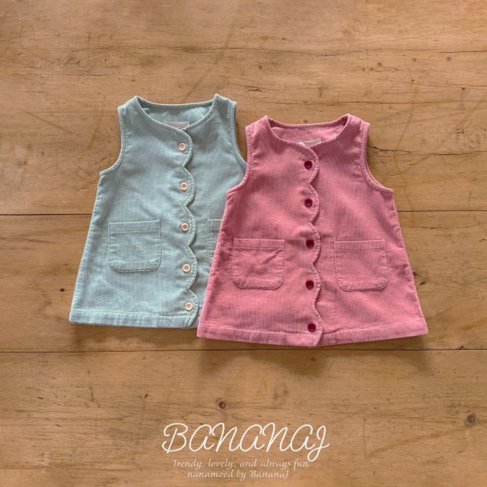 BANANAJ36｜(83-127cm)  波浪邊背心洋裝