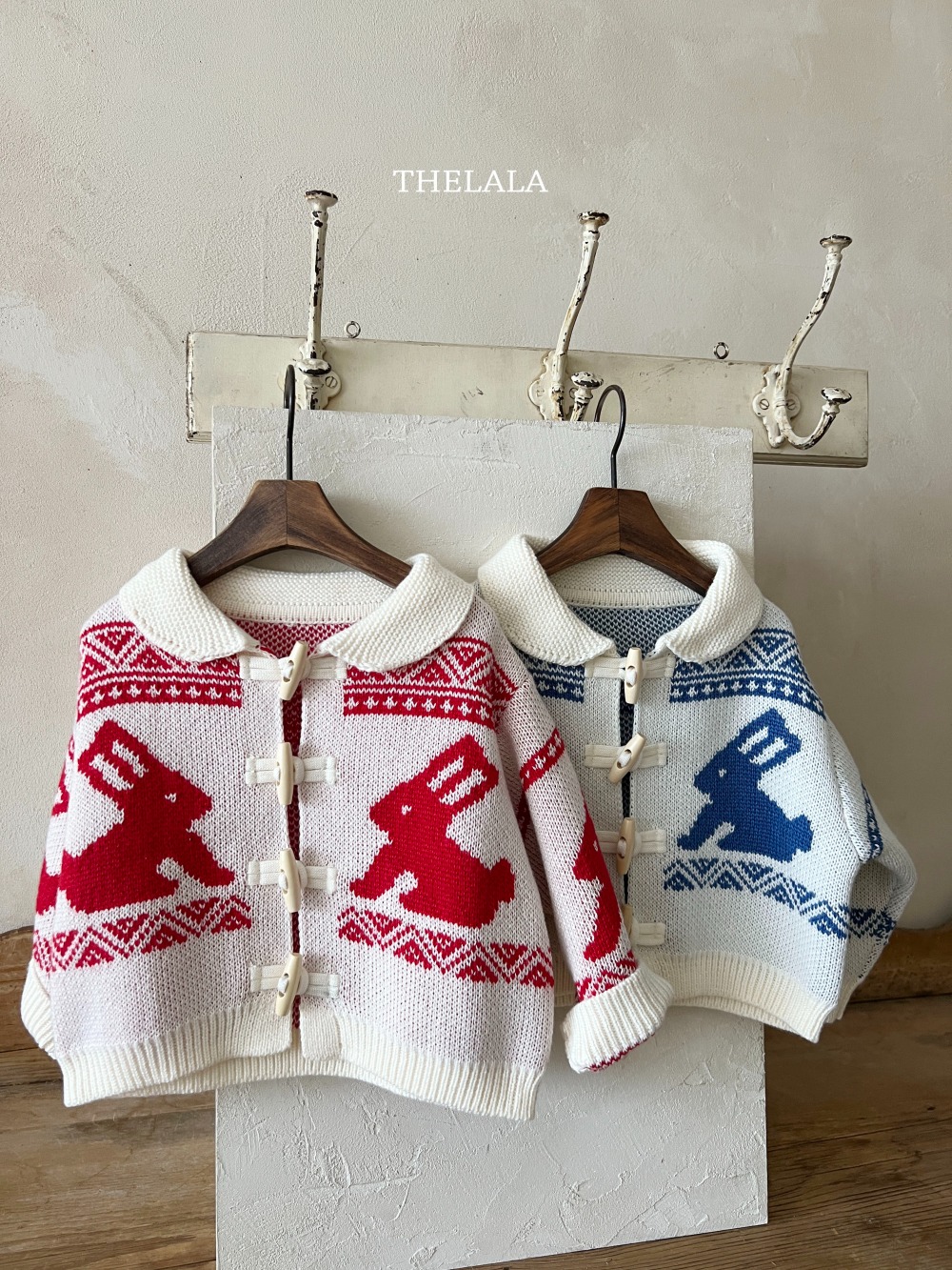 thelala50｜ (1y-6y) 針織印花小兔外套