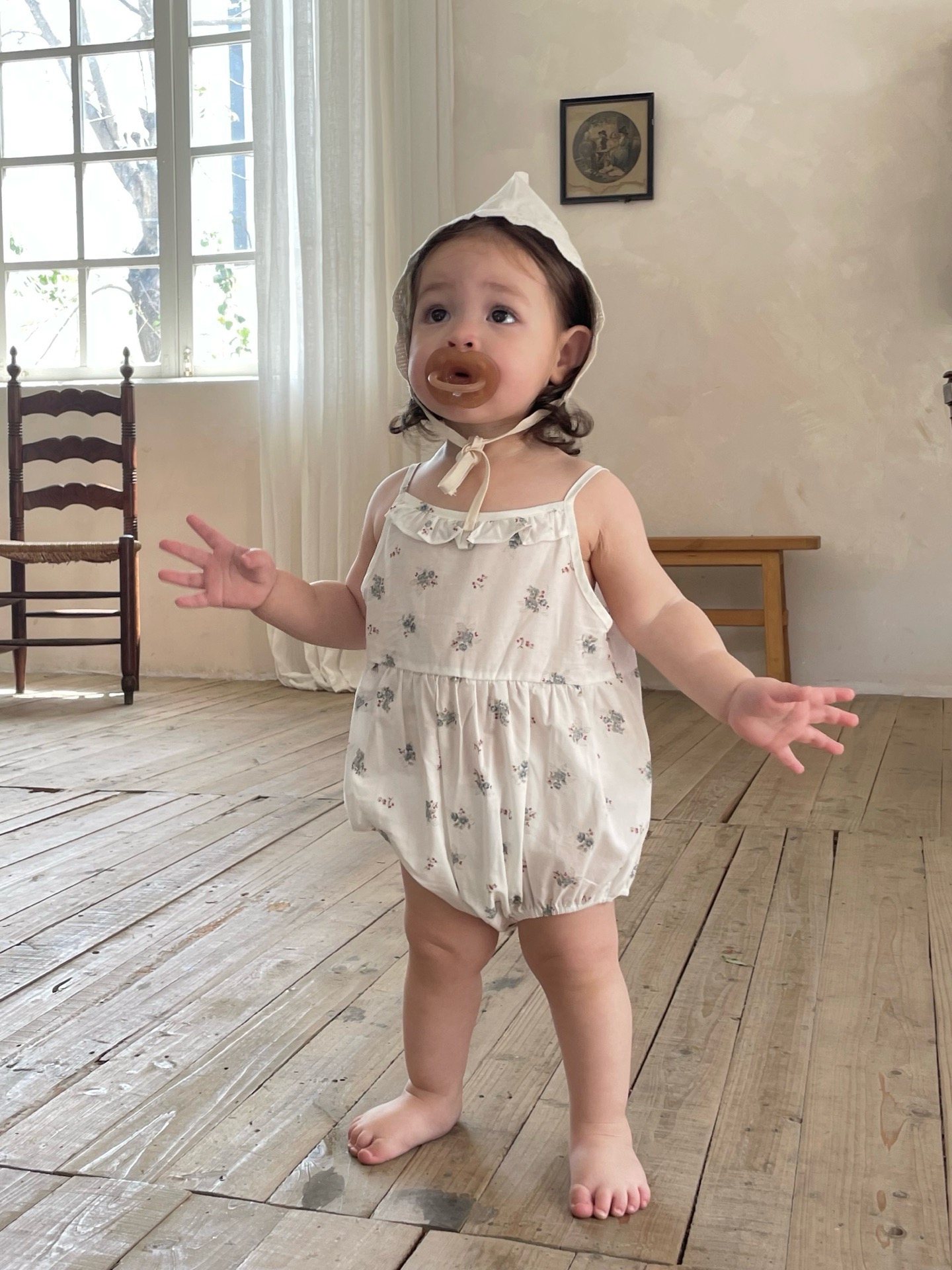 JE54｜(66-100cm) 清新碎花細肩包屁衣/套裝