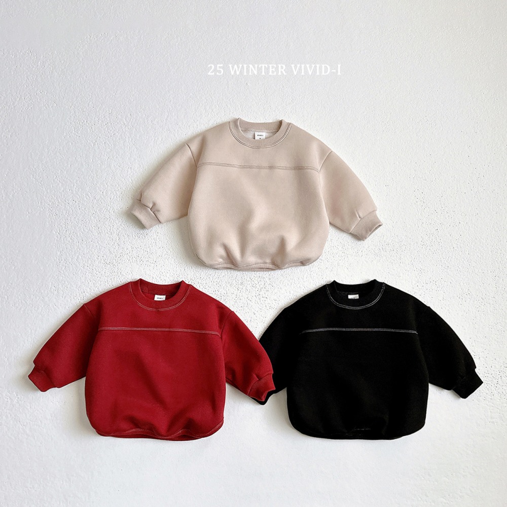 vivid53｜(78cm-125cm) 簡約刺繡英字休閒上衣