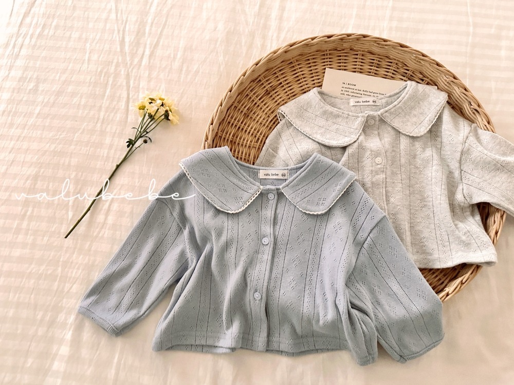 Valubebe58｜(65-90) 翻領透氣開襟外套