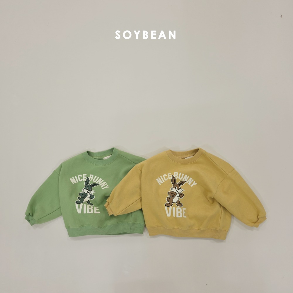 Soybean27｜(75cm-118cm) 小兔印花休閒上衣