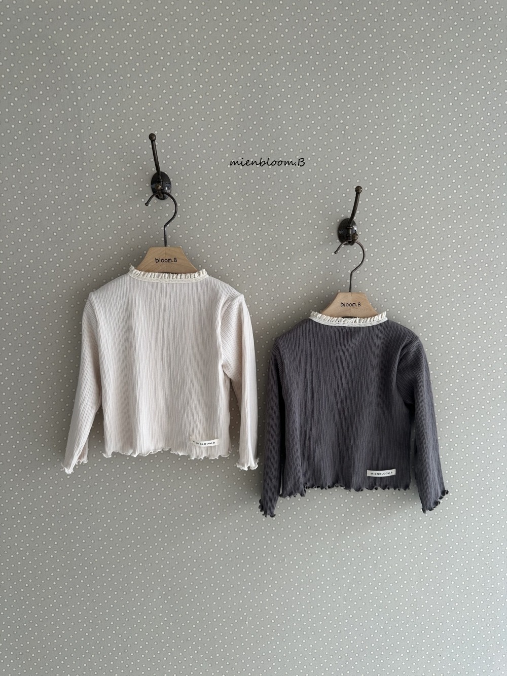 Bloom.b55｜(85cm-125cm) 細線條蕾絲上衣