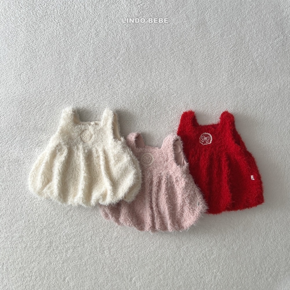 Lindo25｜(3m-18m) 毛茸茸背心氣球洋裝
