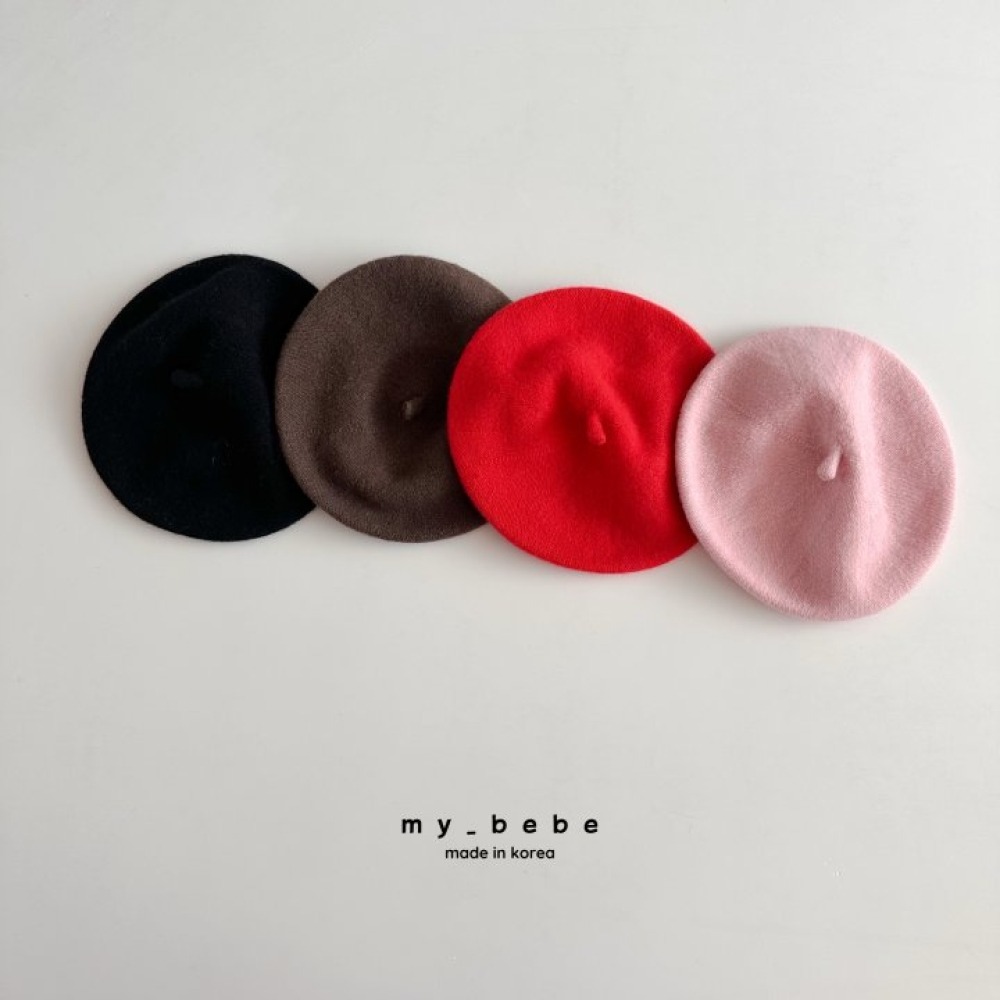 my_bebe37｜(12m~4y) 素面貝蕾帽