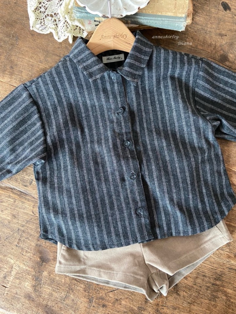 Anne Shirley21｜(3m-20m) 1色線條襯衫