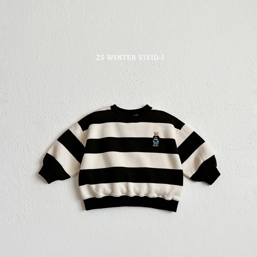 vivid49|(78cm-125cm) 小熊條紋休閒上衣13