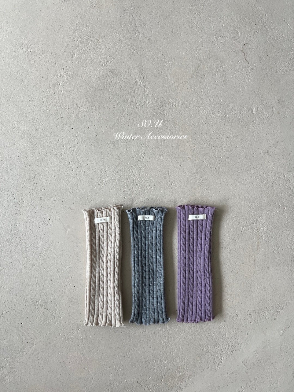 S0.U05｜(Free)  針織堆堆腿套襪