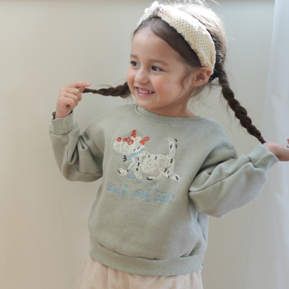 neneru13｜(70cm-125cm) 3色小狗插畫休閒上衣