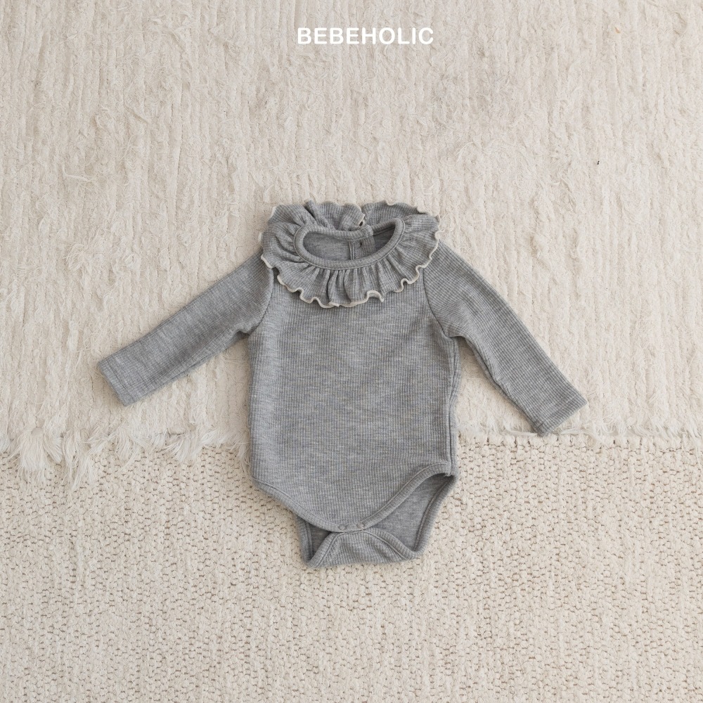 Bebe holic24｜(3m-18m) 荷葉捲邊領包屁衣