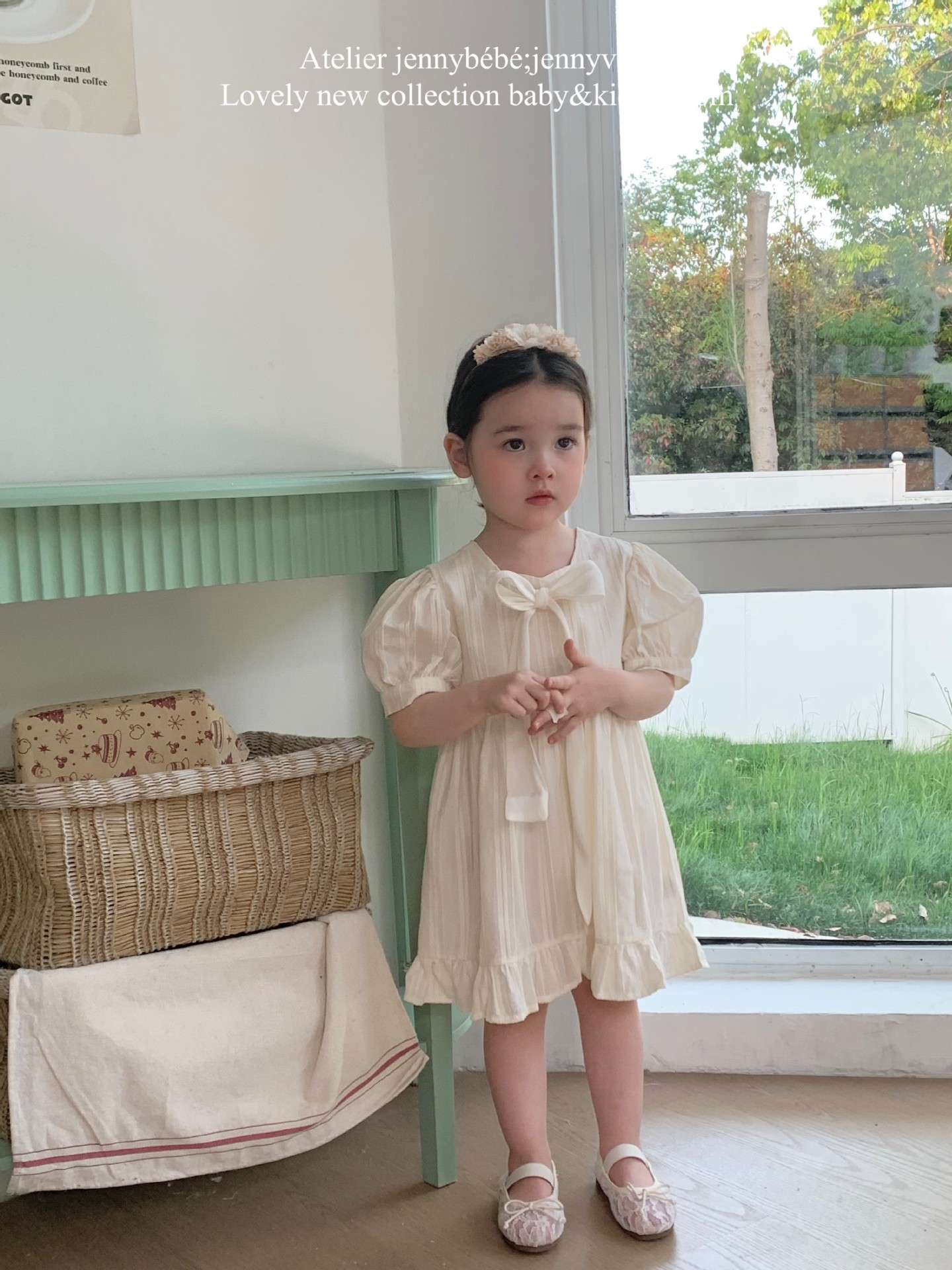 JE13｜(66-120cm) 蝴蝶結緞帶包屁洋裝