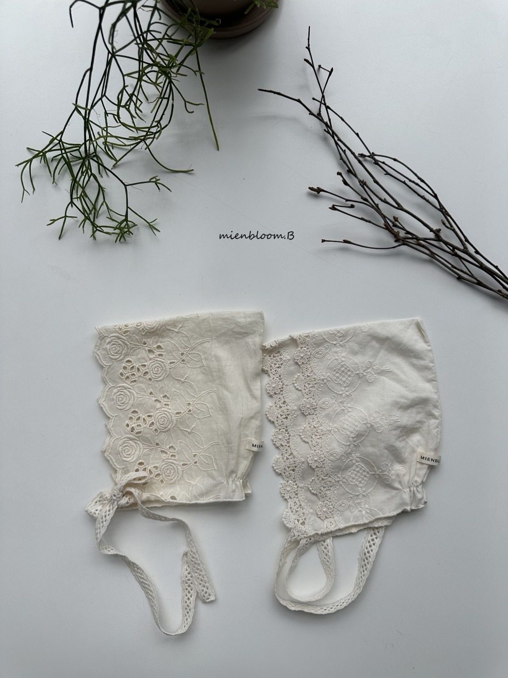 Bloom.b10｜(bebe) 蕾絲綁帶帽