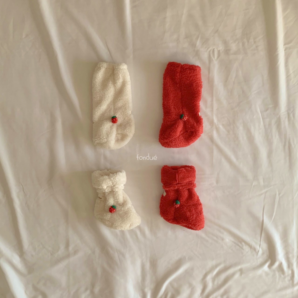 Fondue 36｜(Free)  素色草莓襪