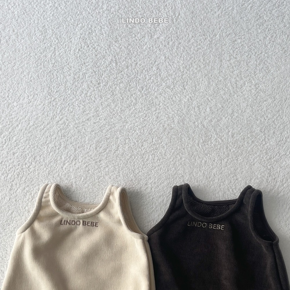 Lindo14｜(3m-18m) 壓紋刷毛背心包屁衣