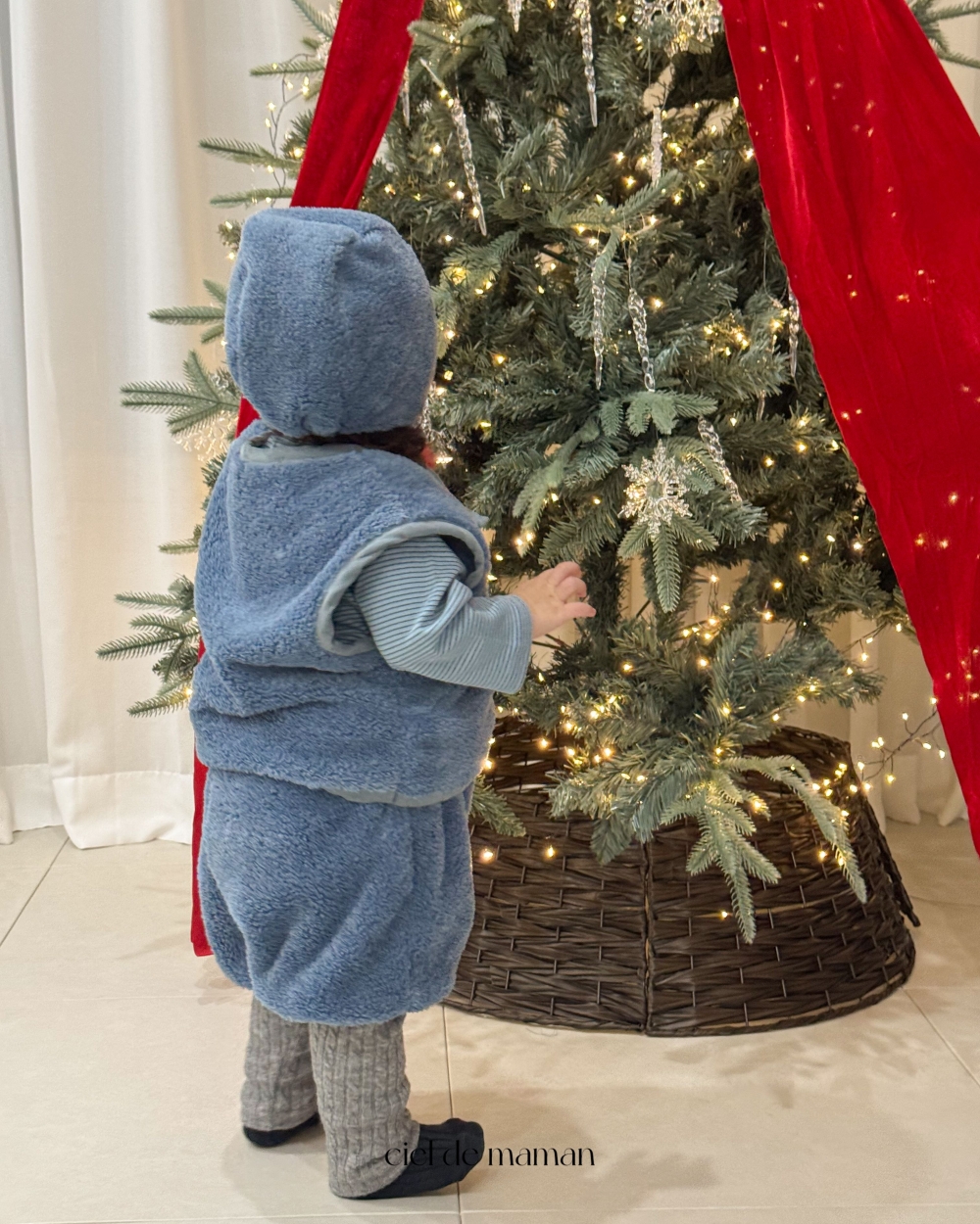 Cieldemaman17｜(6M~24M)  2色素色條紋打底褲