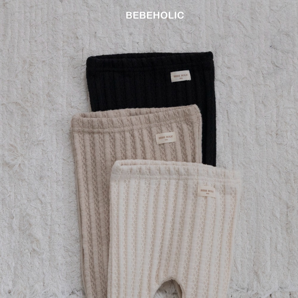 Bebe holic37｜(3m-18m) 針織坑條褲襪