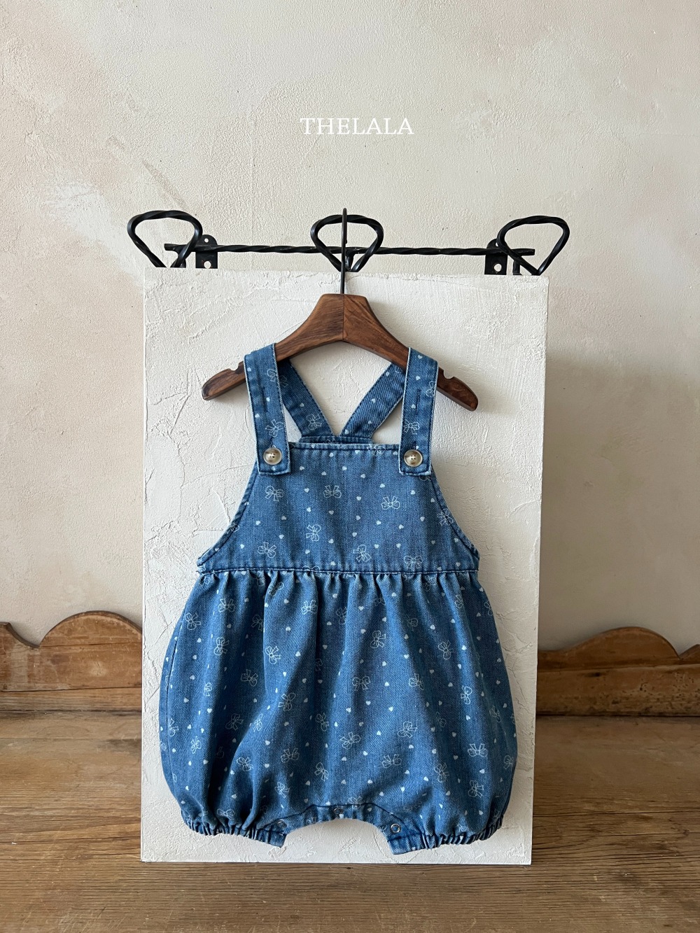 thelala47｜ (0m-18m) 蝴蝶波點印花吊帶褲