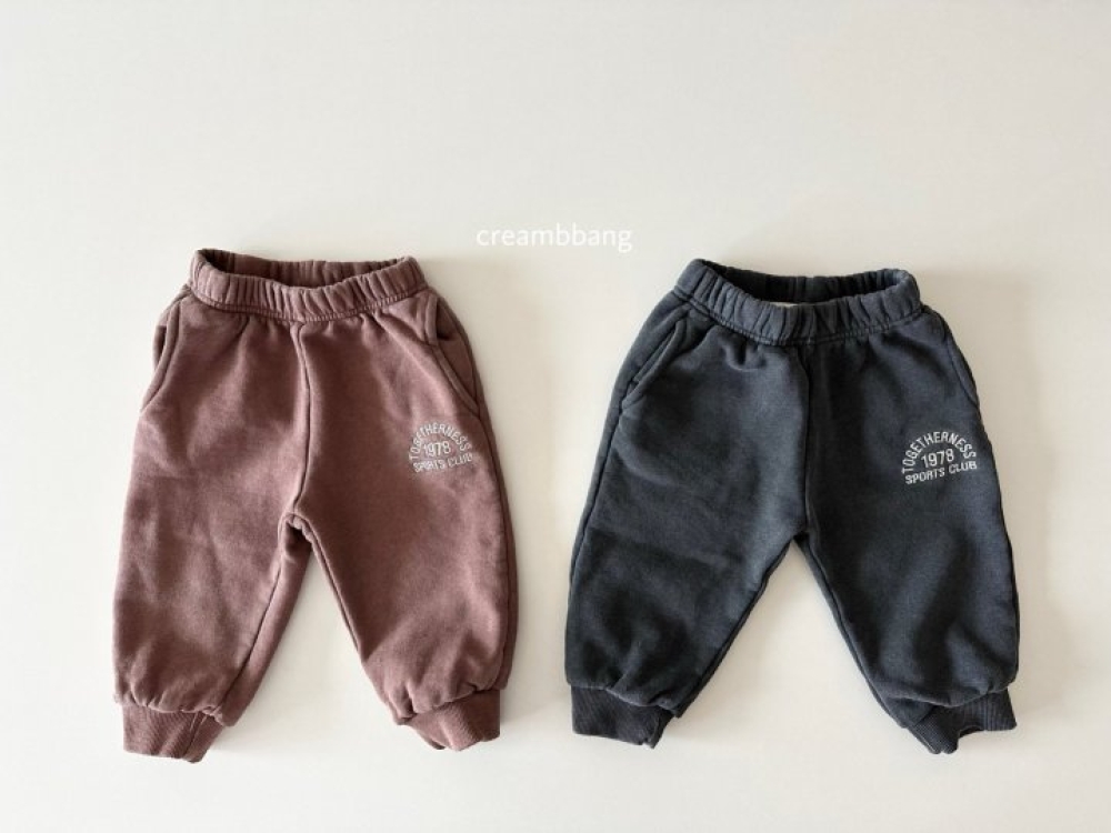 BANANAJ19｜(83-127cm)  刺繡加絨運動褲