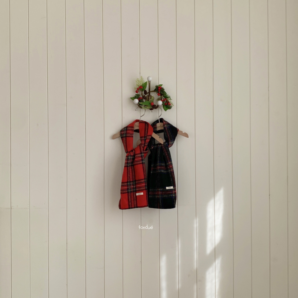 Fondue 35｜(Free  24x120cm)  格子圍巾