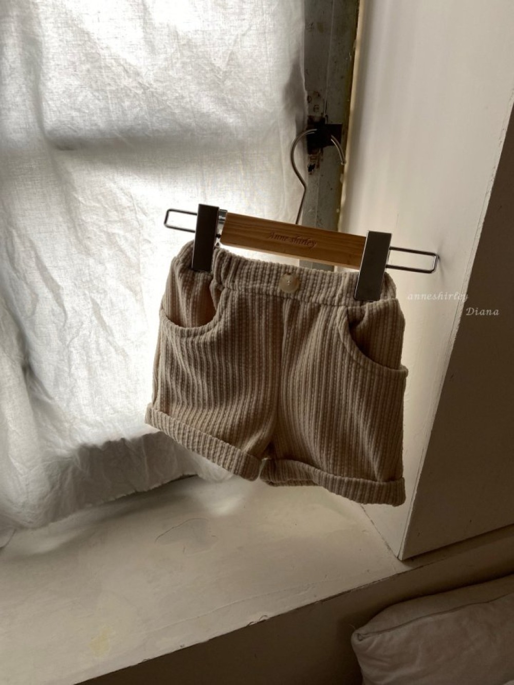 Anne Shirley38｜(3m-18m) 1色燈芯絨反摺短褲