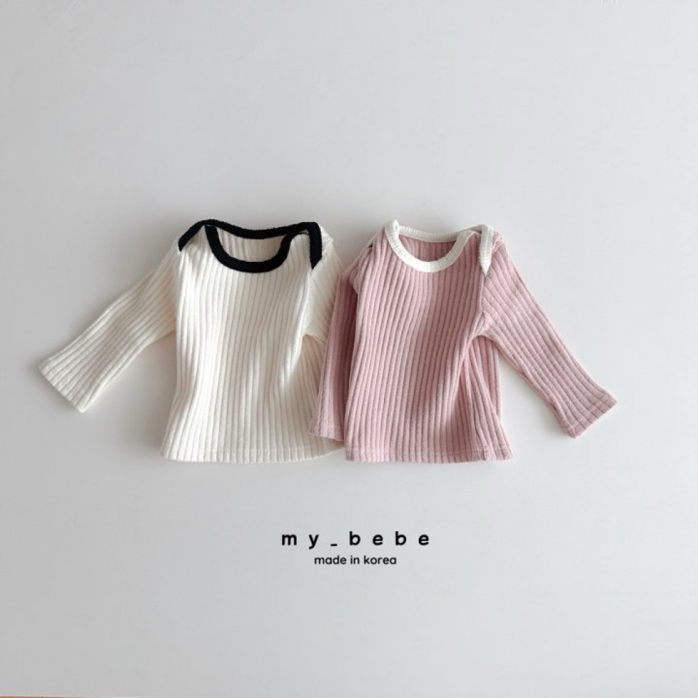 my_bebe48｜(-12m-18m-)  線條素面上衣