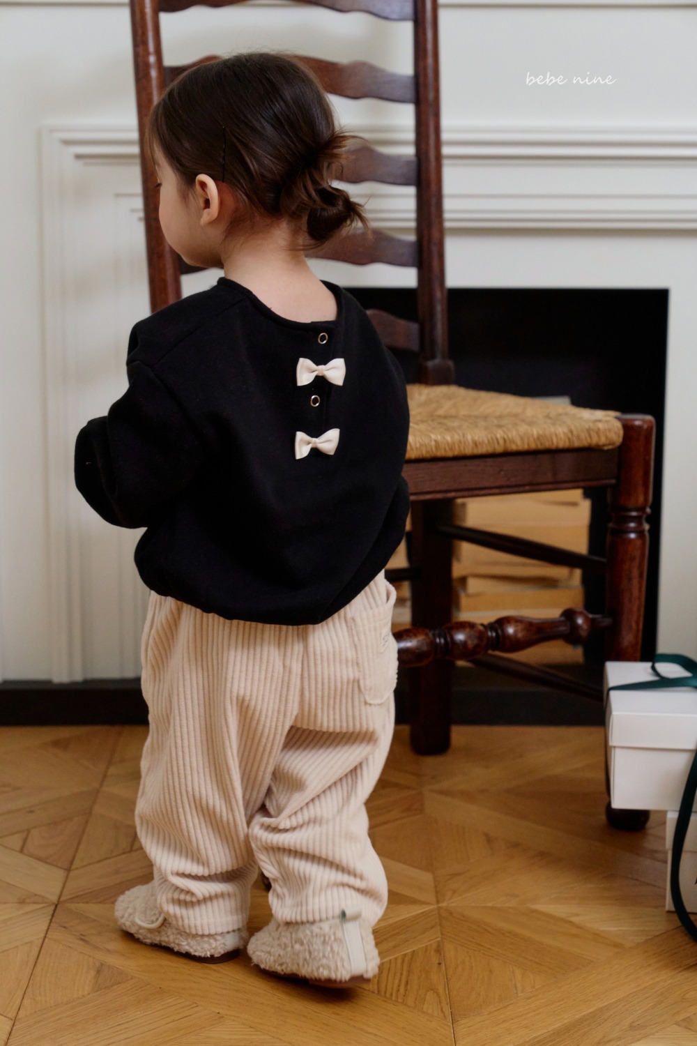 bebe nine44 (65cm-115cm) 3色蝴蝶結上衣