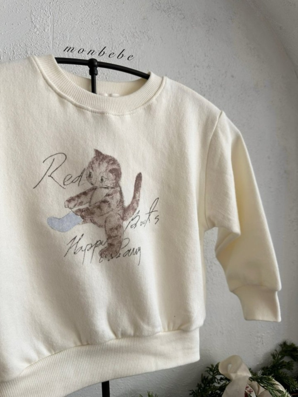 MONBEBE41｜(1y-8y) 法式小貓印花包屁衣